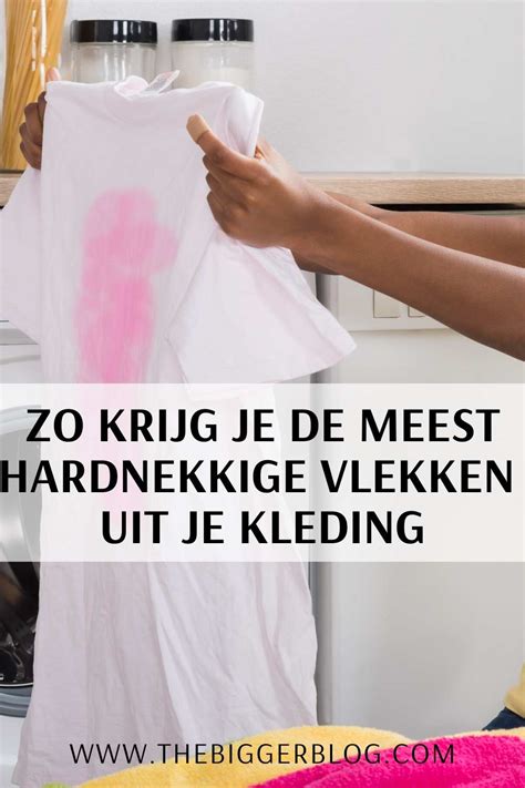 vlekken uit kleding.